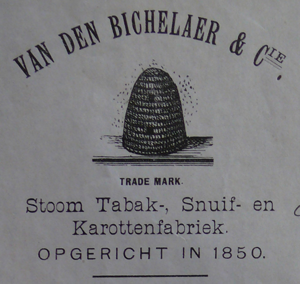 Briefhoofd Bijenkorf 1850